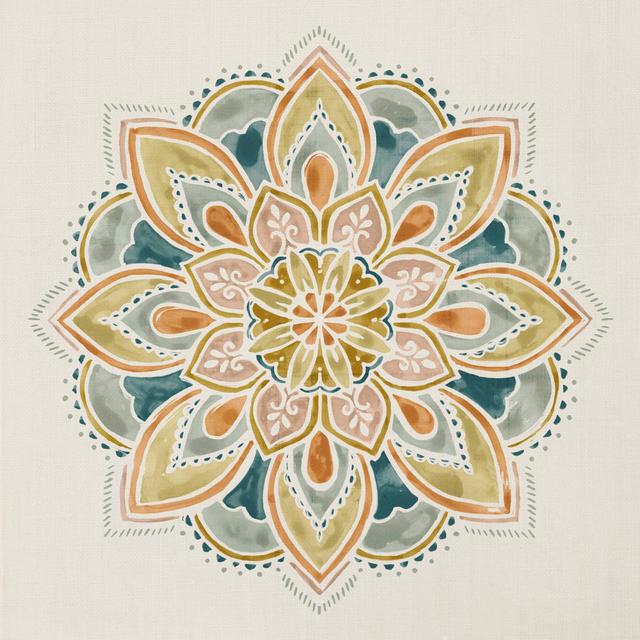 Summer Mandala IV - Wrapped Canvas Painting Latitude Vive Size: 76cm H x 76cm W x 3.8cm D on Productcaster.