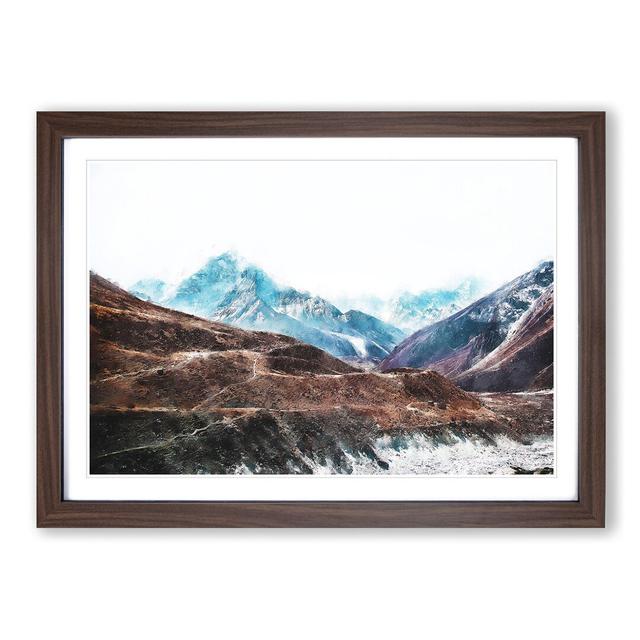 Mount Everest in the Himalayas - Picture Frame Graphic Art Print East Urban Home Frame Option: Walnut Framed, Size: 62cm H x 87cm W x 2cm D on Productcaster.