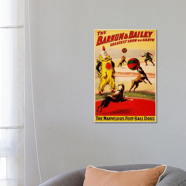 Barnum & Bailey Vintage Circus Poster Happy Larry Size: 66.04cm H x 45.72cm W x 1.905cm D on Productcaster.