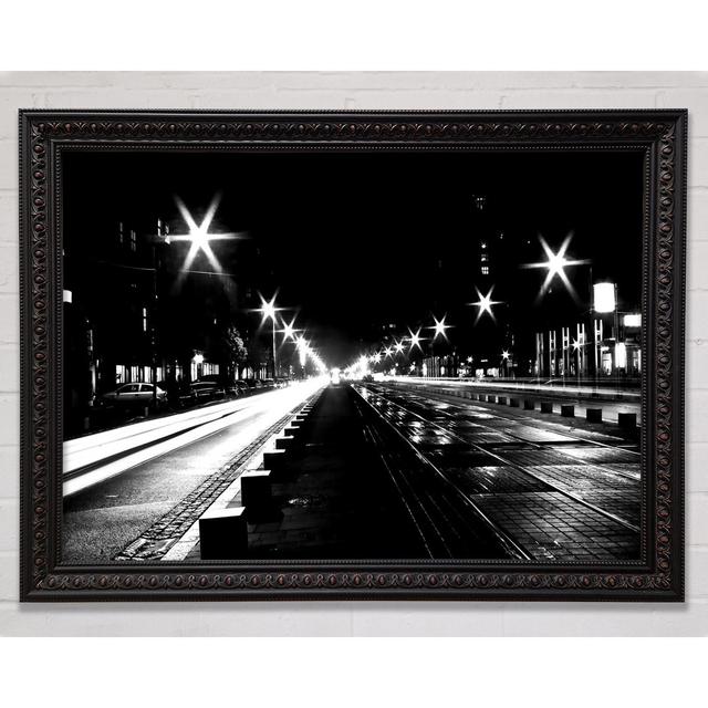 Street View At Night Framed Print Bright Star Size: 59.7cm H x 84.1cm W on Productcaster.