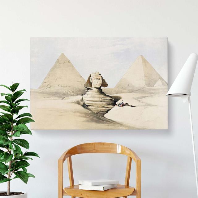 'The Great Sphinx Pyramids of Giza' by David Roberts - Wrapped Canvas Painting Print East Urban Home Size: 35.6 cm H x 50.8 cm W on Productcaster.