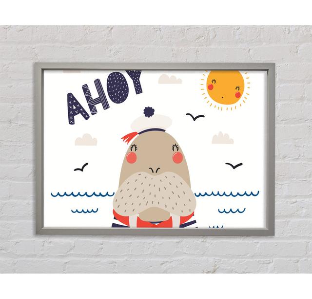 Ahoy Walrus - Single Picture Frame Art Prints on Canvas Bright Star Size: 100cm H x 141.4cm W on Productcaster.