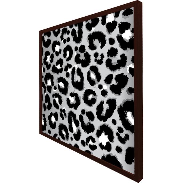 Meno Silver Leopard Print - Single Picture Frame Art Prints Fairmont Park Size: 51cm H x 51cm W x 4cm D, Frame Colour: Brown Framed on Productcaster.