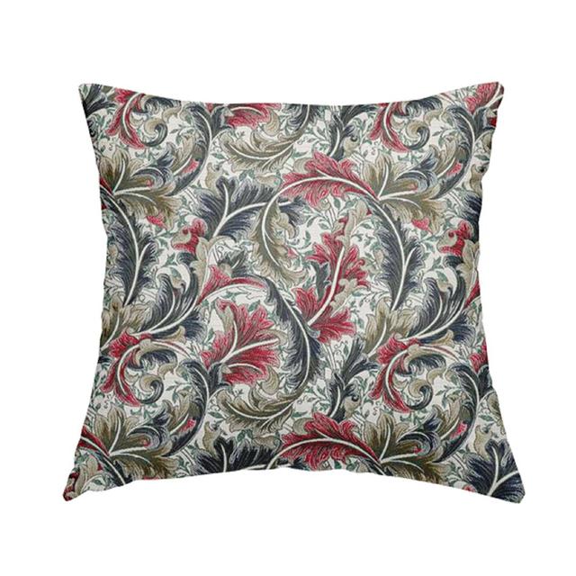 Mcguire Cushion with Filling Marlow Home Co. Size: 28cm H x 28cm W x 5cm D, Colour: Red/Blue on Productcaster.