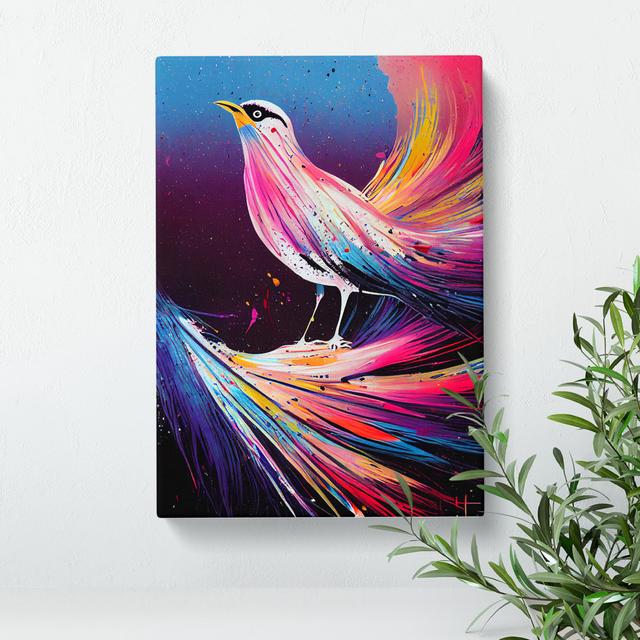 Splashed Bird No.1 Abstract Marlow Home Co. Format: Wrapped Canvas, Size: 76cm H x 50cm W, Matte Colour: No Matte on Productcaster.