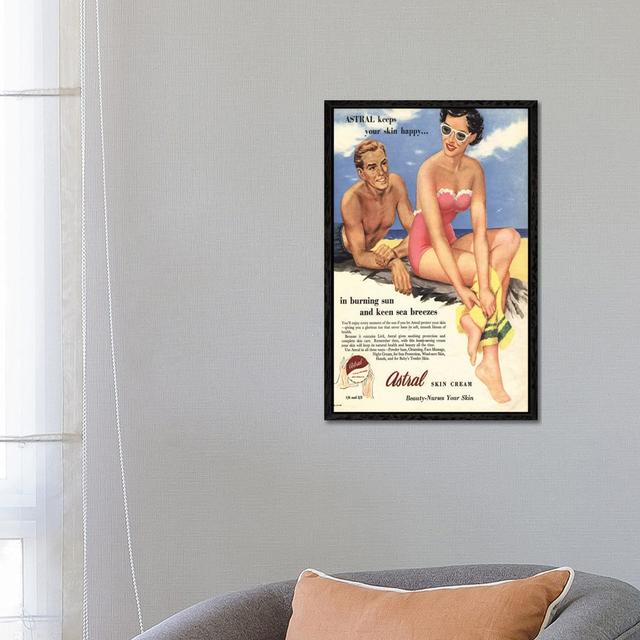 1950s Astral Skin Cream Magazine Advert by The Advertising Archives - Gallery-Wrapped Canvas Giclée on Canvas Lark Manor Format: Black Framed on Productcaster.