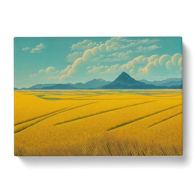 Supreme Wheat Field - Wrapped Canvas Graphic Art Brambly Cottage Size: 40cm H x 60cm W x 3cm D on Productcaster.