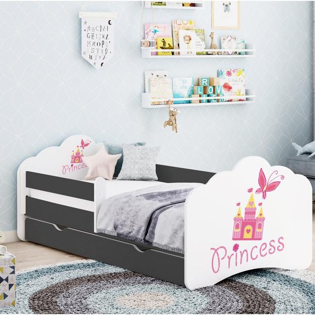 Roselyn Cot Bed / Toddler (70 x 140cm) Bed Frame with Drawers Harriet Bee Colour (Bed Frame): Graphite on Productcaster.