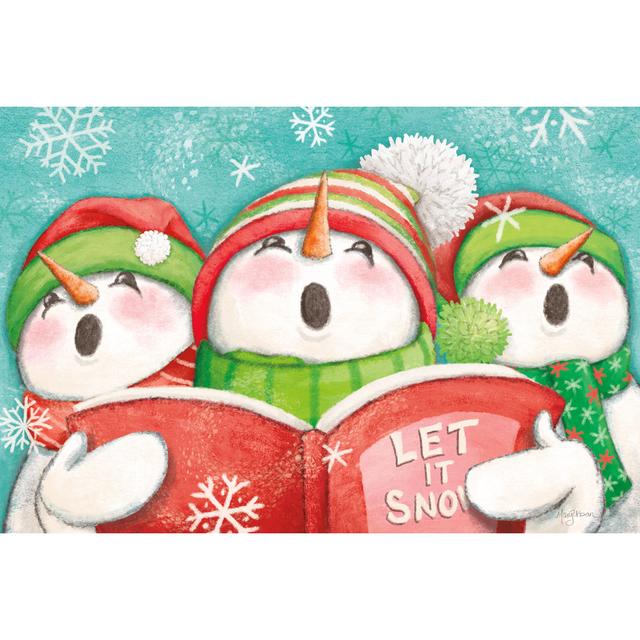 Let It Snow IV Eyes Open by Mary Urban - Wrapped Canvas Print The Seasonal Aisle Size: 20.32cm H x 30.48cm W x 3.8cm D on Productcaster.