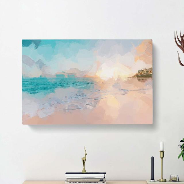 North Shore Beach Hawaii In Abstract - Wrapped Canvas Painting East Urban Home Size: 50cm H x 76cm W x 3cm D on Productcaster.