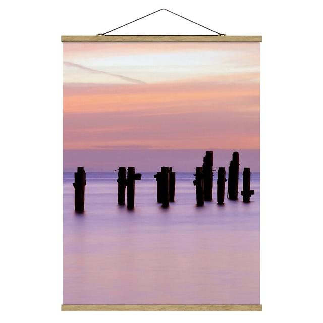 Fabric Picture With Poster Bars - Sea Romanticism - Portrait 4:3 Highland Dunes Size: 133.5cm H x 100cm W x 0.3cm D on Productcaster.