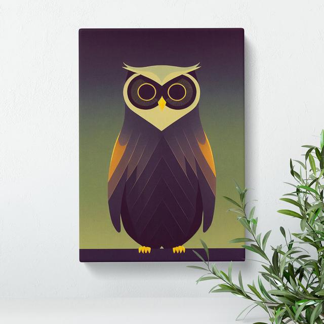 XV1022-4862X Unique Owl Art No.1 Abstract - Print Metro Lane Matte Colour: No Matte, Size: 60cm H x 40cm W, Format: Wrapped Canvas on Productcaster.