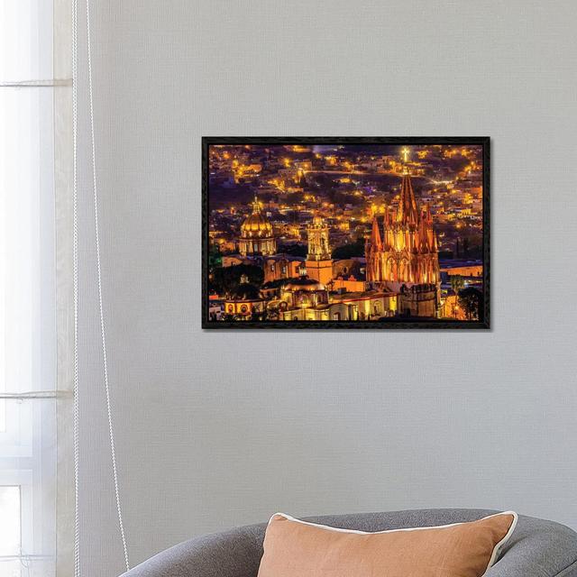 San Miguel De Allende, Mexico, Miramar Overlook Night, Parroquia Archangel Church by William Perry - Gallery-Wrapped Canvas Giclée on Canvas Ebern Des on Productcaster.