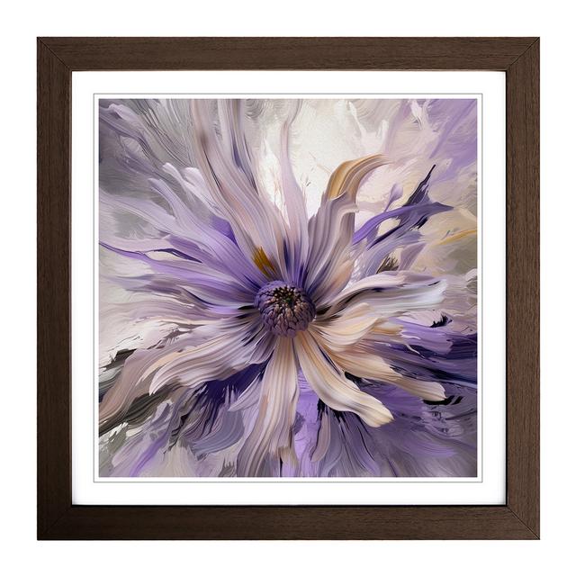 Lavender Flower Abstract No.3 - Single Picture Frame Print on Wood Marlow Home Co. Format: Walnut on Productcaster.