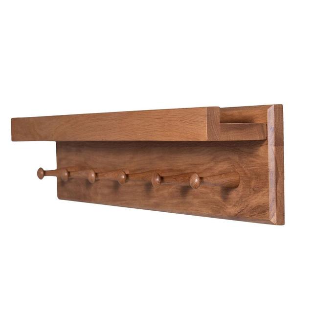 Lockington Solid Wood Wall 6 - Hook Wall Mounted Coat Rack Brambly Cottage Colour: Oak on Productcaster.