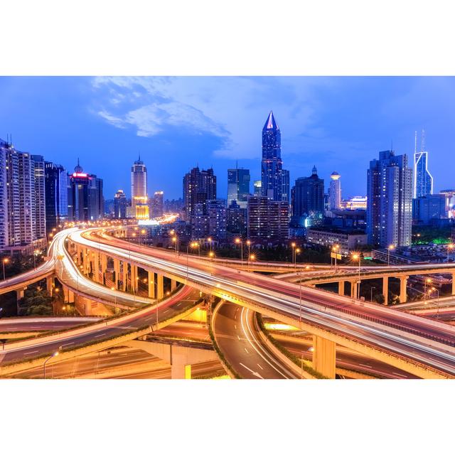 Overpass in Nightfall by Chuyu - Wrapped Canvas Photograph 17 Stories Size: 61cm H x 91cm W on Productcaster.