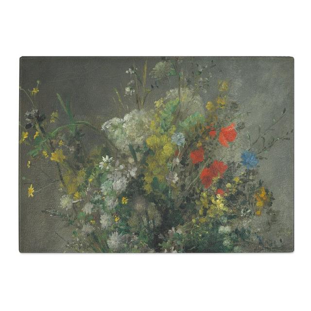 Bouquet of Flowers Vol.2 by Pierre-Auguste Renoir Chopping Board East Urban Home Size: 0.4cm H x 28.5cm W x 39cm L on Productcaster.