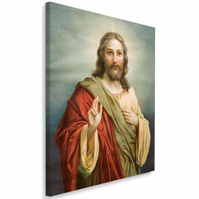 Jesus Christ - Wrapped Canvas Graphic Art Print Astoria Grand Size: 100cm H x 70cm W on Productcaster.