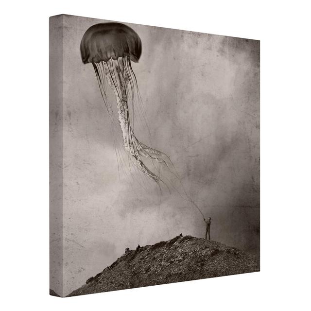 Flying Medusa - Wrapped Canvas Art Prints Rosalind Wheeler Format: 260g/m² canvas, Size: 40cm H x 40cm W on Productcaster.