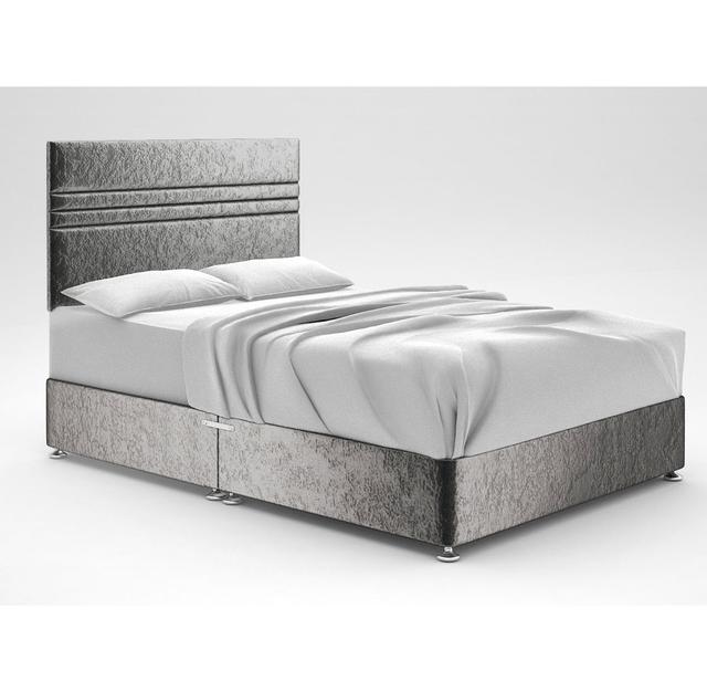 Ostara Divan Bed Base 17 Stories Storage Type: No Storage, Colour: Silver, Size: Small Double on Productcaster.