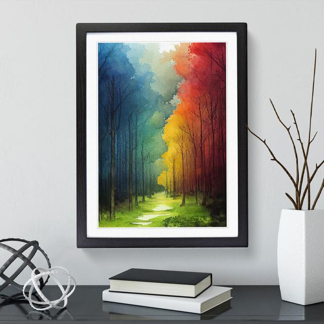 Forest Heart - Single Picture Frame Print 17 Stories Format: Black, Size: 64cm H x 46cm W on Productcaster.