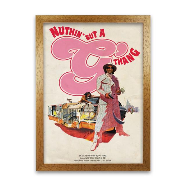 Nuthin But A G Thang by David Redon - Advertisement Print on Paper George Oliver Size: 84.1 cm H x 59.4 cm W x 5 cm D, Frame Option: Honey Oak on Productcaster.