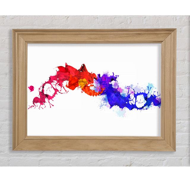 Colours Collide 1 - Print Ivy Bronx Size: 59.7cm H x 84.1cm W x 8cm D, Format: Natural Framed Paper on Productcaster.