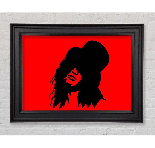 Slash Red - Print Rosalind Wheeler Size: 42cm H x 59.7cm W x 8cm D, Format: Galway Black Framed Paper on Productcaster.