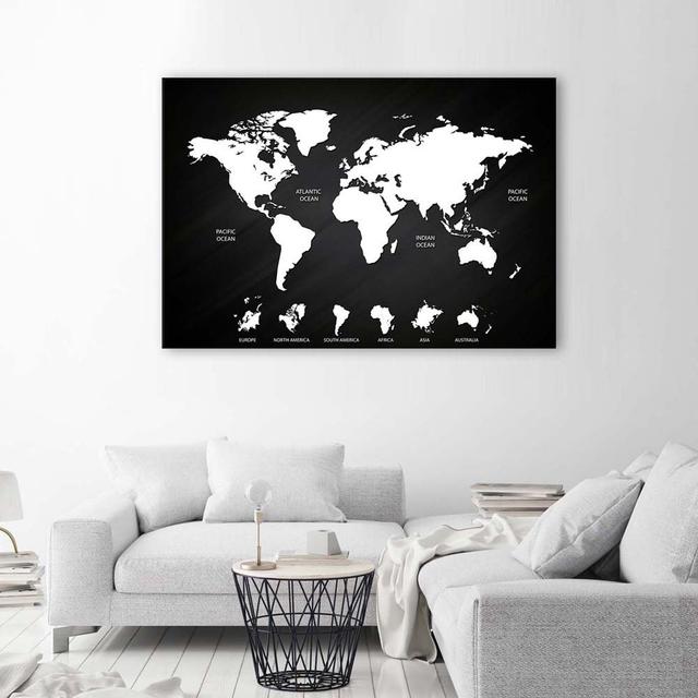 Leinwandbild World Map Office Longshore Tides Größe: 40 cm x 60 cm on Productcaster.