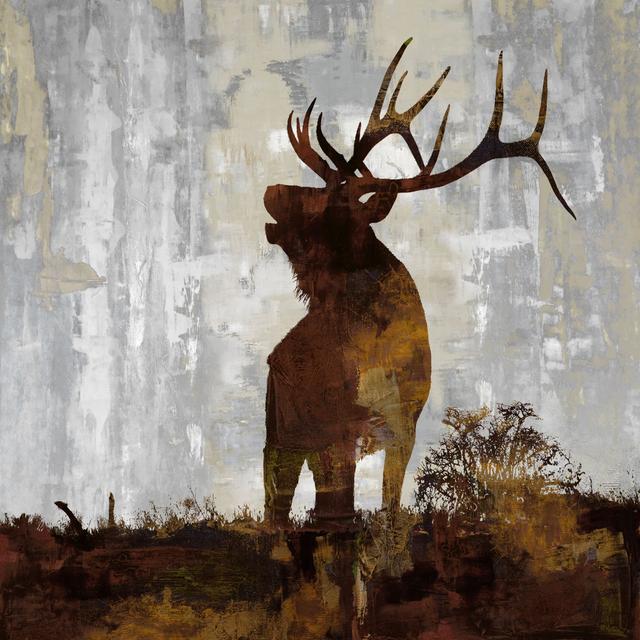 Elk by Carl Coburn - Wrapped Canvas Art Prints Alpen Home Size: 76cm H x 76cm W on Productcaster.