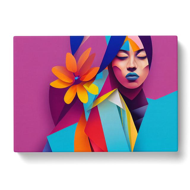 Floral Woman Abstract - Wrapped Canvas Print Metro Lane Size: 40cm H x 60cm W x 3cm D on Productcaster.