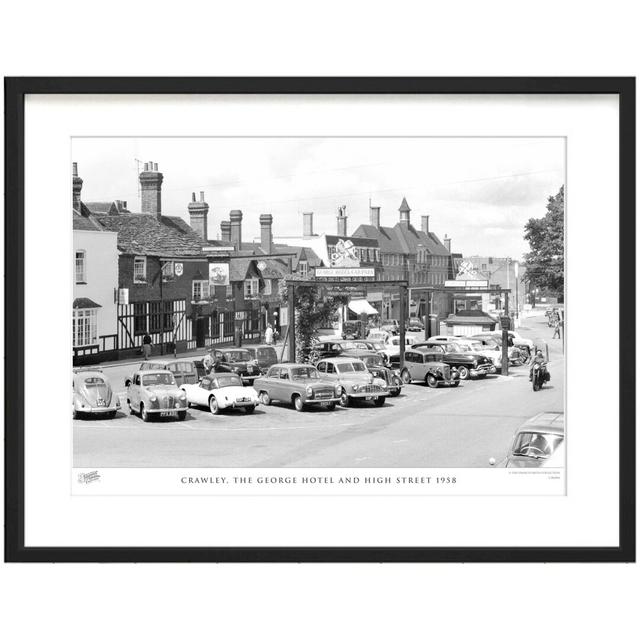 Crawley, The George Hotel And High Street 1958 by Francis Frith - Single Picture Frame Print The Francis Frith Collection Size: 28cm H x 36cm W x 2.3c on Productcaster.