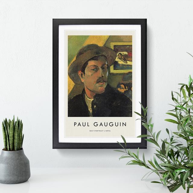 Self Portrait by Paul Gauguin - Picture Frame Painting East Urban Home Frame Option: Black, Size: 48cm H x 36cm W x 2cm D on Productcaster.