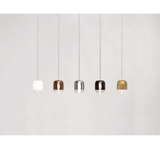 Gong 5 - Light Cluster Jar LED Pendant Prandina srl Shade Colour: Golden Leaf on Productcaster.