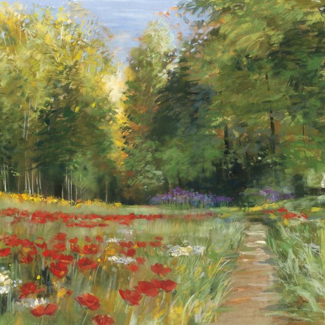 Field Of Flowers Crop by Carol Rowan - Wrapped Canvas Painting Rosalind Wheeler Size: 122cm H x 122cm W on Productcaster.