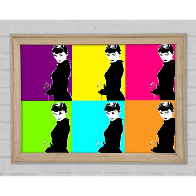 Audrey Hepburn Pop Art - Single Picture Frame Art Prints Rosalind Wheeler Size: 59.7cm H x 84.1cm W x 1.5cm D on Productcaster.