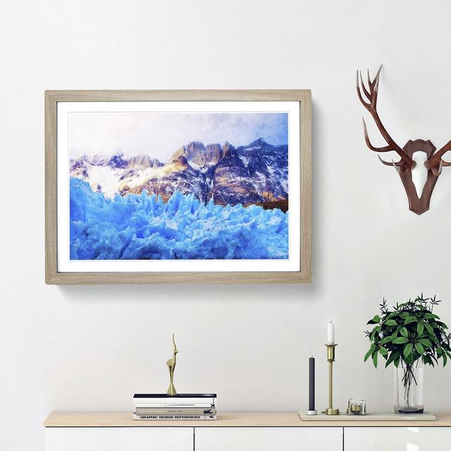 Mountains & Glaciers in Chile - Picture Frame Graphic Art Print East Urban Home Frame Option: Oak Framed, Size: 33cm H x 45cm W x 2cm D on Productcaster.