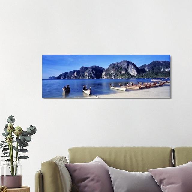 Phi Phi Islands Thailand - Wrapped Canvas Panoramic Print Longshore Tides Size: 40.64cm H x 121.92cm W x 1.91cm D on Productcaster.