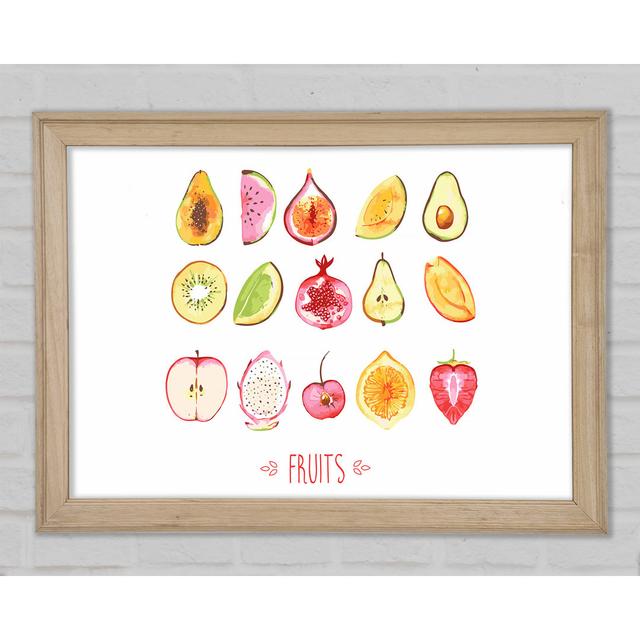 Selection Of Fruits 1 - Single Picture Frame Art Prints Bright Star Size: 21cm H x 29.7cm W on Productcaster.