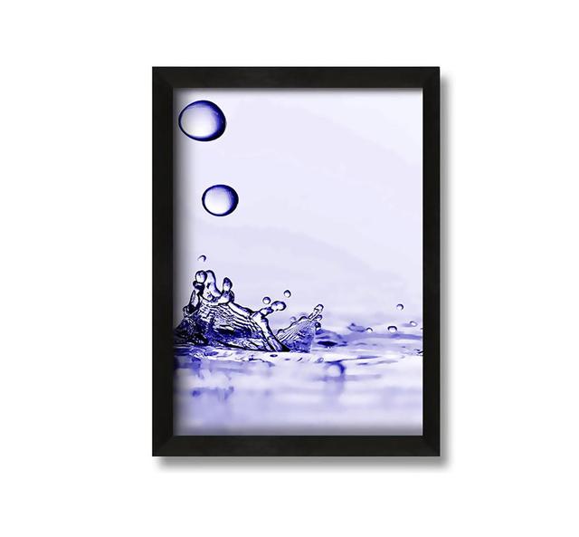 Purple Water Droplet Splash - Picture Frame Photograph on Canvas Brayden Studio on Productcaster.