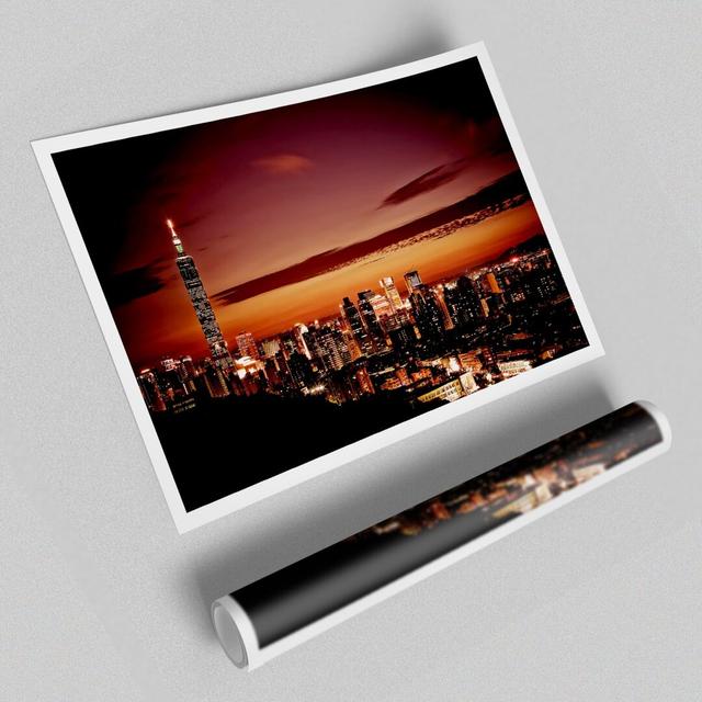 Radio Tower Beacon City - Unframed Graphic Art Print on Paper East Urban Home Size: 42cm H x 59.4cm W on Productcaster.