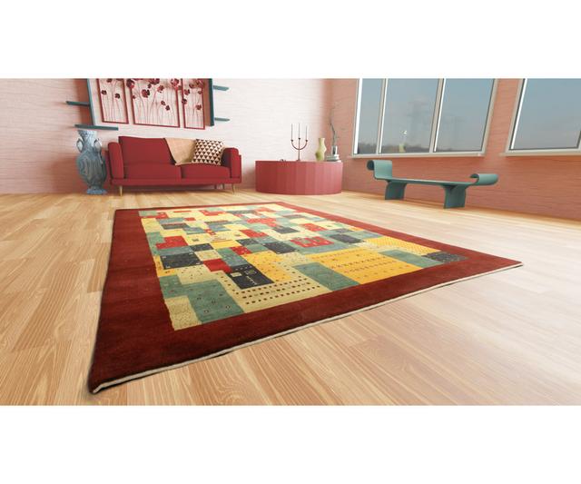 Alim Ombré Handmade Hand-Knotted Red Area Rug Set Latitude Vive Rug Size: Rectangle 250 x 350cm on Productcaster.