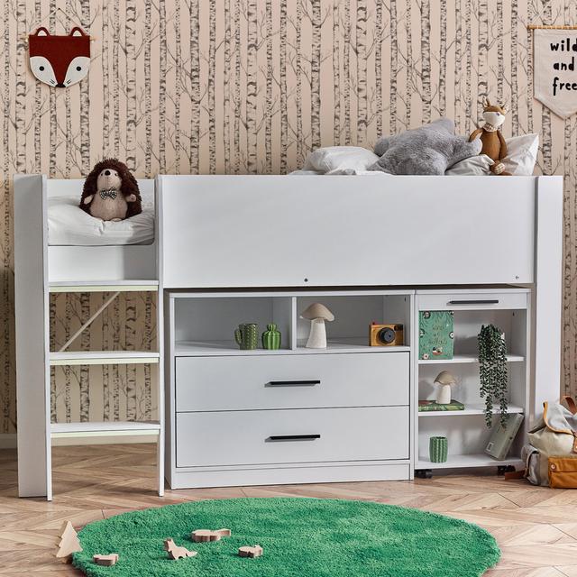 Sierra Sky Kids Single (3') Loft Bed Harriet Bee Colour (Bed Frame): White on Productcaster.