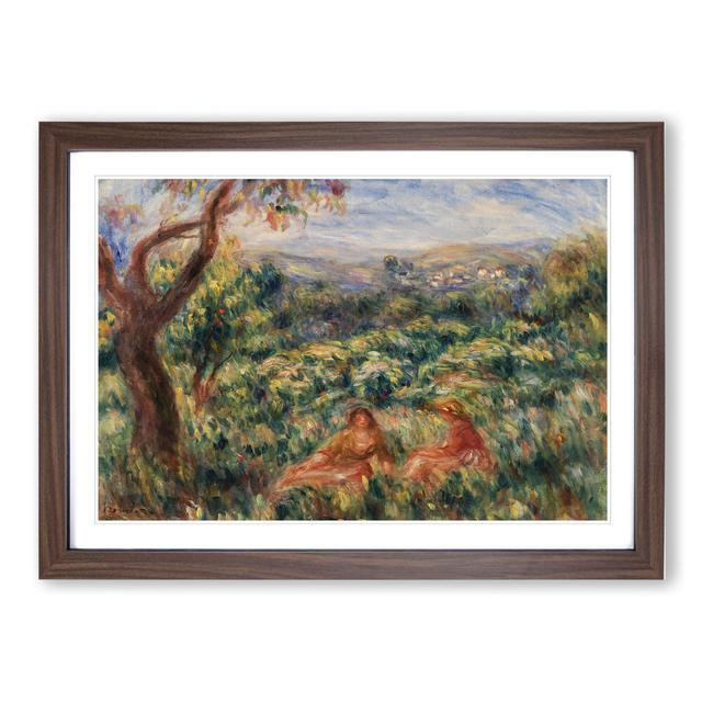 Two Seated Women by Pierre-Auguste Renoir - Picture Frame Painting East Urban Home Frame Option: Walnut Framed, Size: 27cm H x 36cm W x 2cm D on Productcaster.