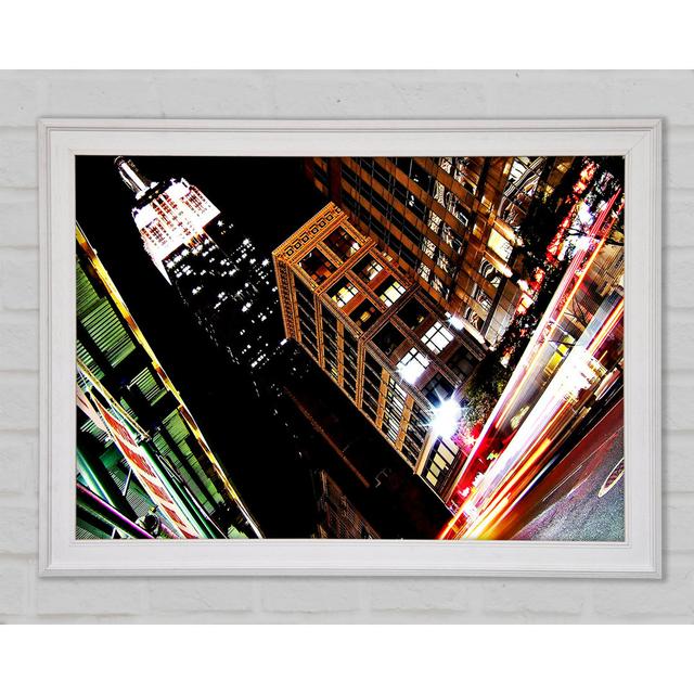 New York City 5Th Avenue Empire State View Framed Print Bright Star Size: 21cm H x 29.7cm W x 1.5cm D on Productcaster.