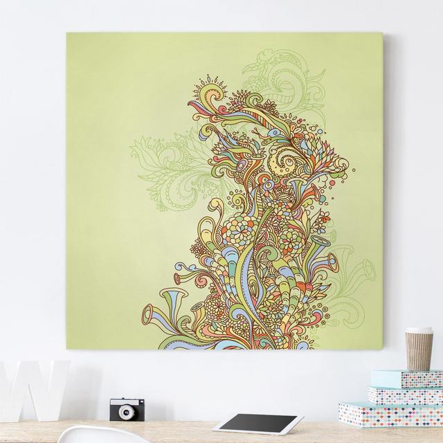 Floral Illustration - Wrapped Canvas Art Print Latitude Vive Format: Canvas 260g/m², Size: 50cm H x 50cm W on Productcaster.