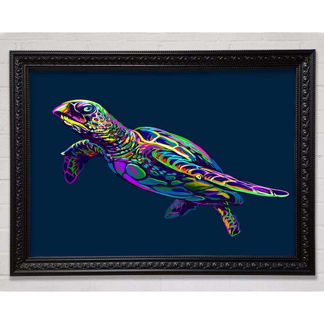 The Colourful Turtle - Single Picture Frame Art Prints 17 Stories Size: 29.7cm H x 42cm W on Productcaster.