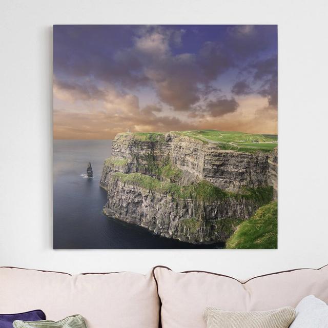 Leinwandbild Klippen von Moher Longshore Tides Format: 260g/qm Canvas, Größe: 70 cm H x 70 cm B on Productcaster.