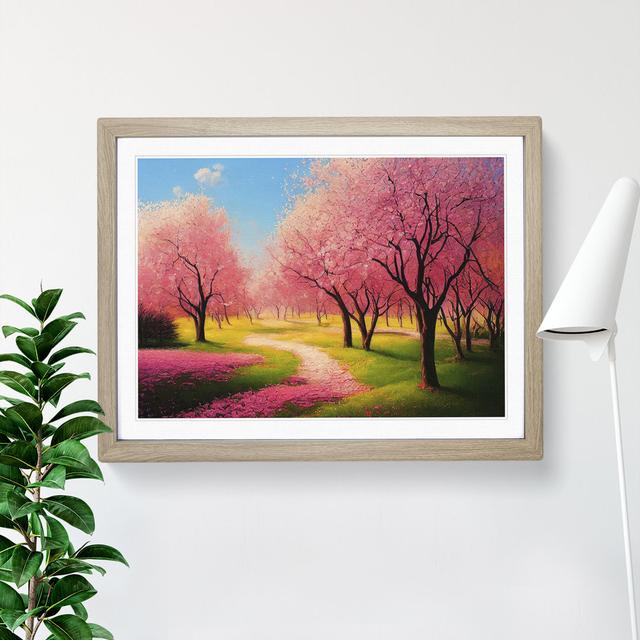 Spring Forest Landscape Vol.2 - Picture Frame Painting Marlow Home Co. Size: 25cm H x 34cm W x 2cm D, Format: Oak Framed on Productcaster.