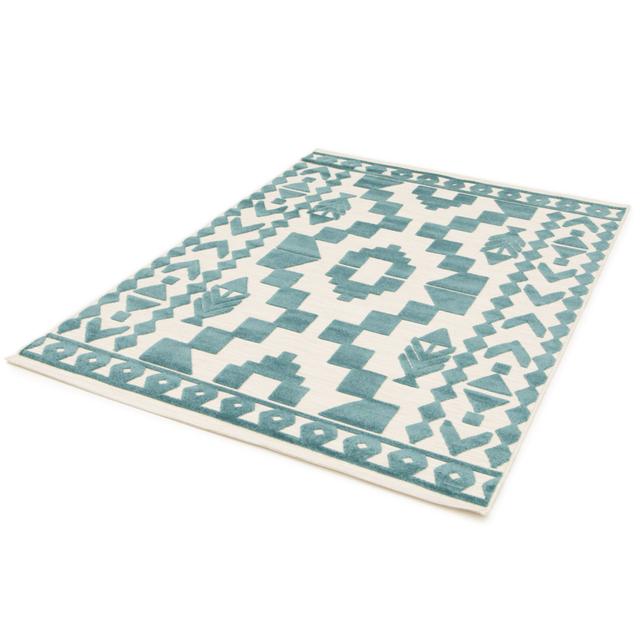 Leslee No Pattern And Not Solid Colour Petrol Indoor / Outdoor Area Rug Natur Pur Rug Size: Rectangle 164 x 230cm on Productcaster.